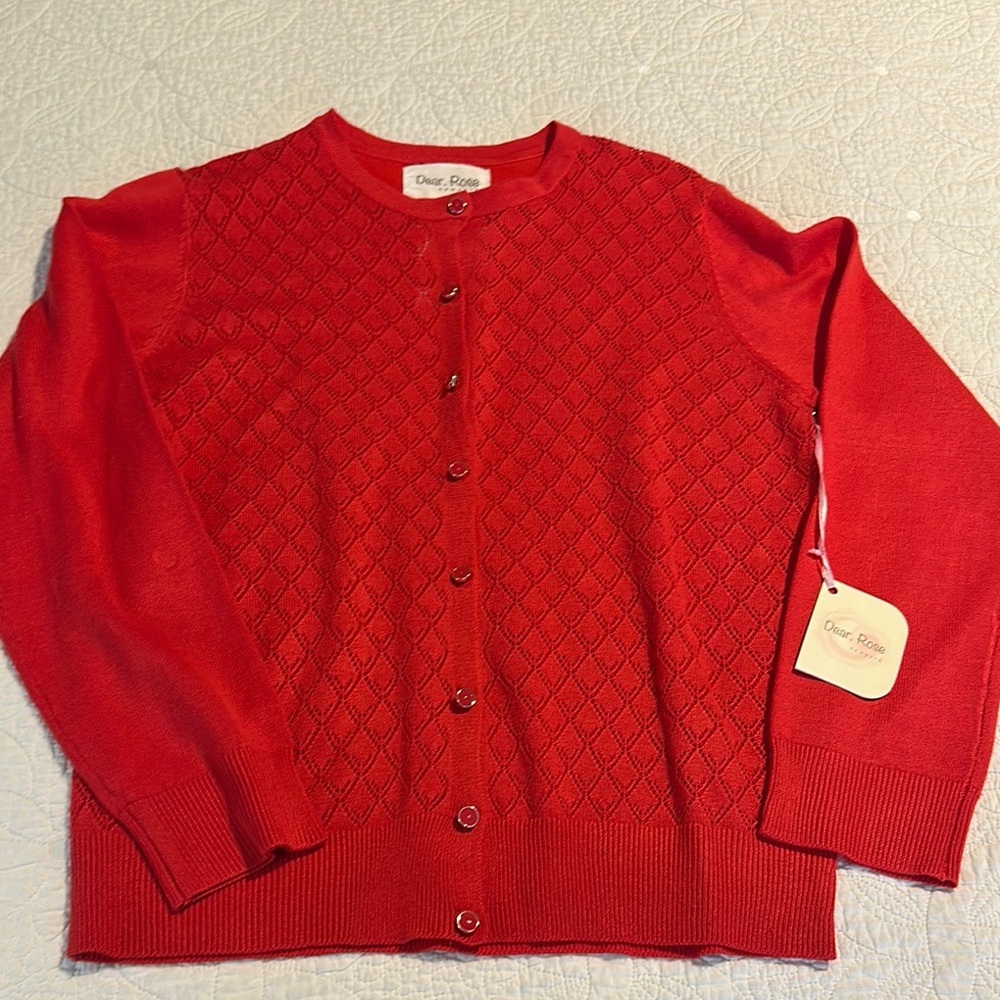 NWT Dear Rose Poppy Cardigan